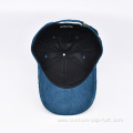 6 Panel Corduroy Baseball Cap with Embroidery